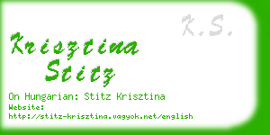 krisztina stitz business card